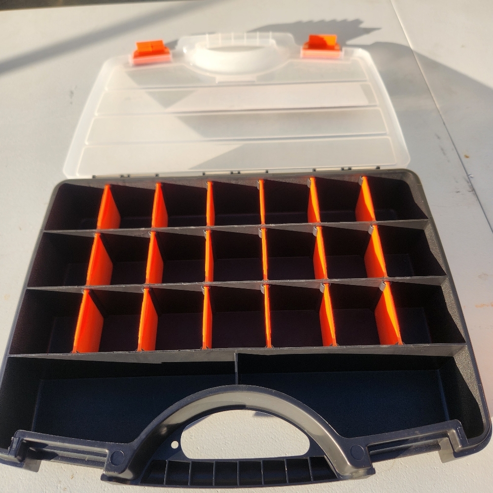 NEW 21 Compartment Plastic Portable Small Parts Organizer Tool Box Divid…